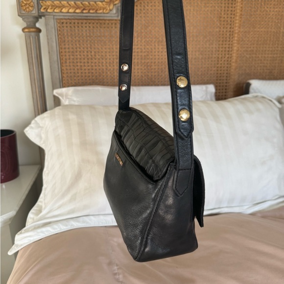 Elizabeth & James Black Crocodile Leather Purse - Picture 7 of 13